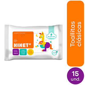 Toallitas Humedas Ninet X 15unidades ( pañitos humedos)...venta X 1unidad