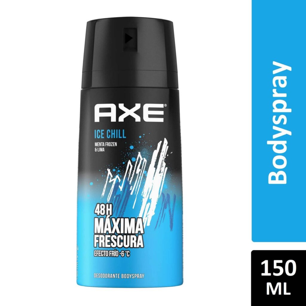 Desodorante Axe Spray Ice Chill menta frozen & lima Cont.neto 150 Ml... Venta X 1 Unidad