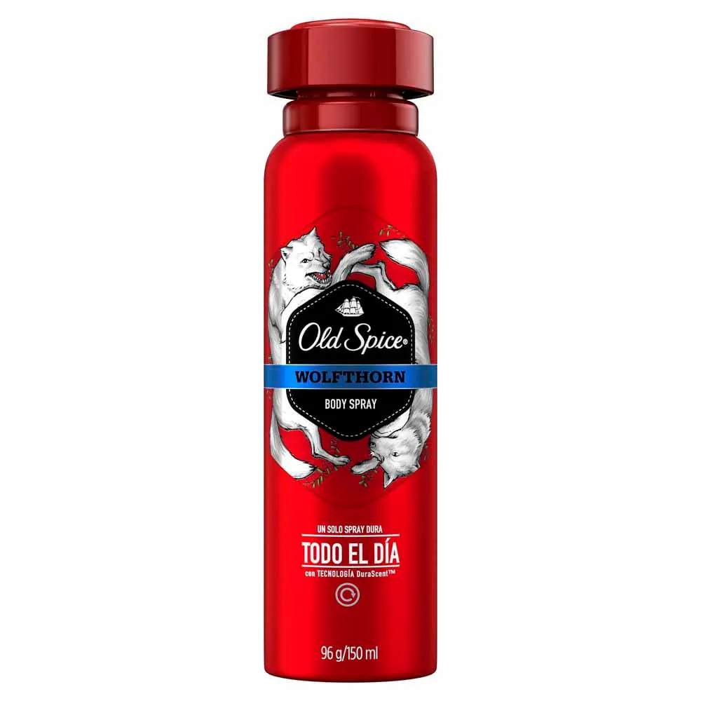 Desodorante Old Spice Spray Wolfthorn Tapa Roja...venta X 1unidad
