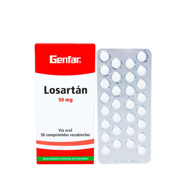 Losartán 50 Mg X 30 Comprimidos Recubiertos ( Solo Venta Por Caja)..........................venta X Una Caja