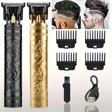 Maquina De Afeitar , Recortadora De Barba  - Inalámbrico, Afeitdora Recargable Por Usb Con Batería De Litio, Incluye 4 Peines Guía Y Cable De Carga...venta Por 1kit: imagen 2