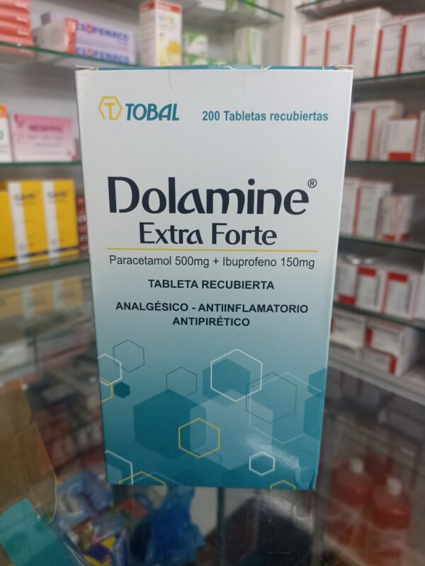 DOLAMINE EXTRA FORTE (PARACETAMOL + IBUPROFENO) CAJA X 200 TABLETAS...venta x 1unidad