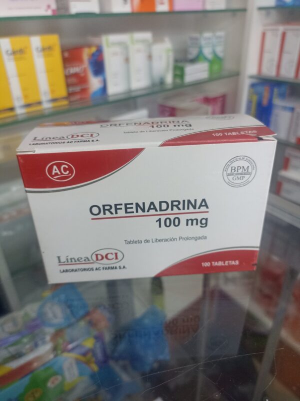 ORFENADRINA CITRATO CAJA X 100 TABLETAS...venta x 1unidad