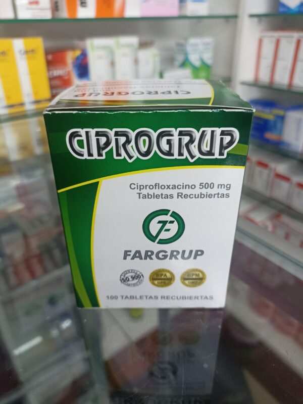 CIPROGRUP (ciprofloxacino 500mg)tableta recubierta...venta x 1unidad