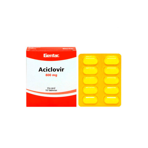 ACICLOVIR 800MG X 10 TAB...venta x 1unidad