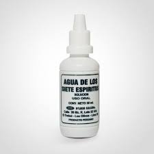 AGUA DE LOS SIETE ESPIRITUS CONT.NETO 30 ML...venta x 1unidad