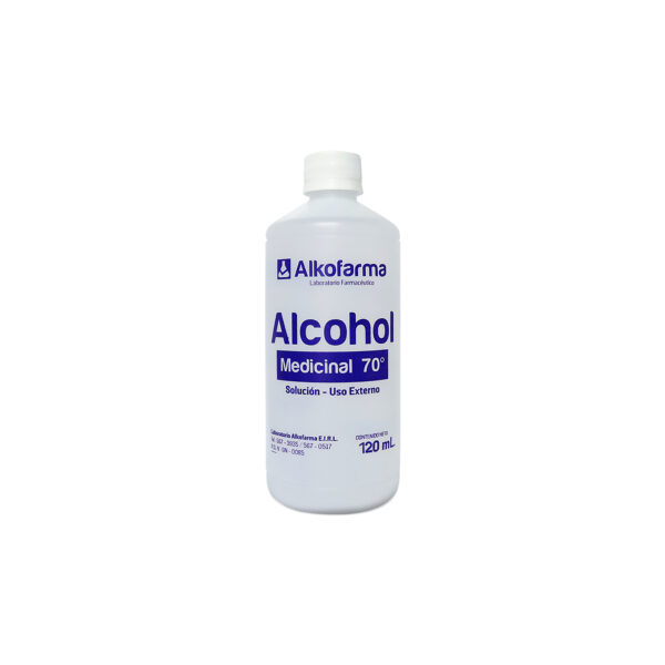 ALCOHOL MEDICINAL DE 70° CONT. NETO 120ML...............venta x 1unidad