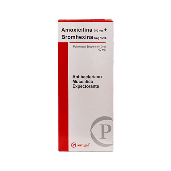 AMOXICILINA 250 MG + BROMEHEXINA 4 MG/5MML...venta x 1unidad