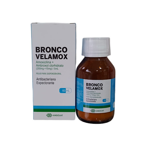 BRONCO VELAMOX JARABE(AMOXICILINA+AMBROXOL CLORHIDRATO)...venta x 1unidad