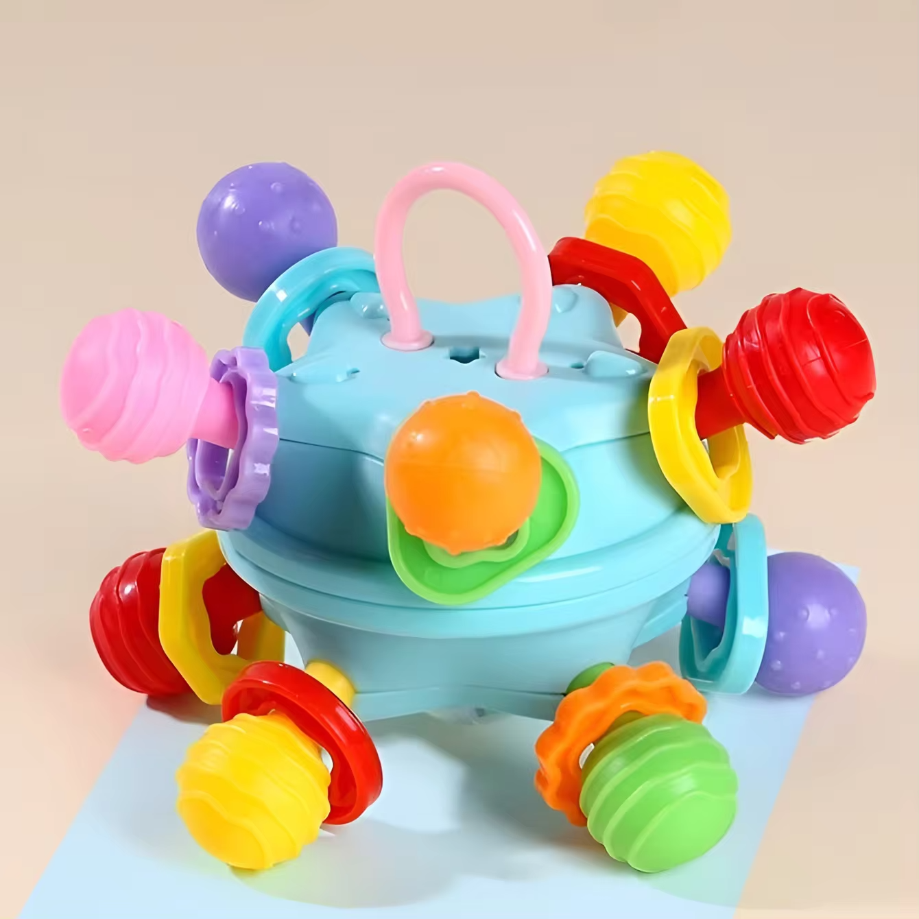 Bola De Agarre De Estrella, Sonajero, Juguete De Pegamento Dental, Puede Girar ... Venta X 1 Unidad: imagen 3