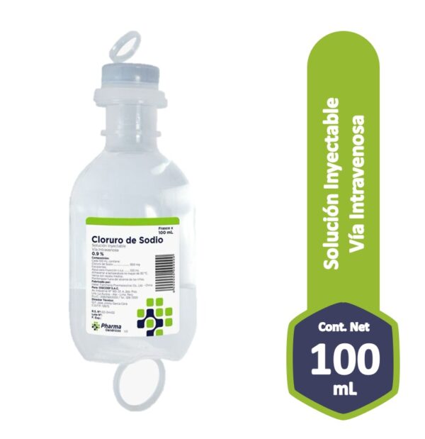 CLORURO DE SODIO 0.9% (FCO X 100ML ) INYECTABLE...venta x 1unidad