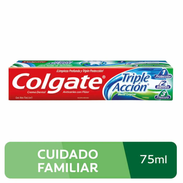 CREMA DENTAL COLGATE TRIPLE ACCIÓN CONT.NETO 75ML...venta x 1unidad