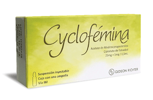 CYCLOFEMINA INYECTABLE 1 AMPO...venta x 1unidad