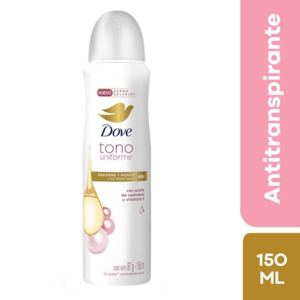 DESODORANTE DOVE SPRAY TONO UNIFORME CALÉNDULA.... ...venta x 1unidad