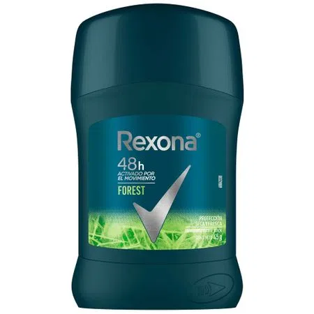 DESODORANTE REXONA BARRA FOREST CONT.NETO 45 GR...venta x 1unidad