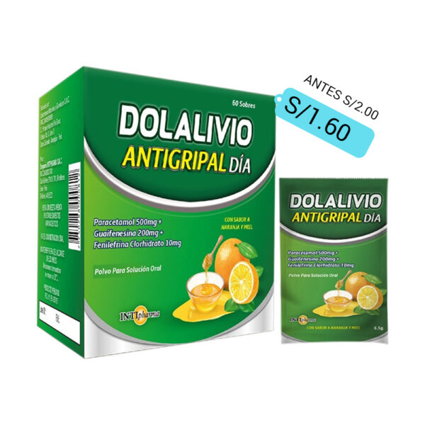 DOLALIVIO  DIA CAJA X 60 SOBRES CAJA ...venta x 1 sobre