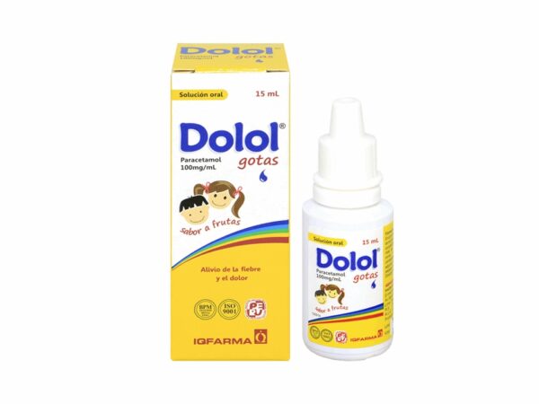 DOLOL GOTAS (PARACETAMOL  100 MG /ML)................VENTA X UNA UNIIDAD