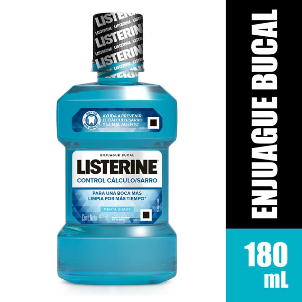 ENJUAGUE VOCAL LISTERINE CONTROL CALCULO SARRO CON.NET 180 ML...venta x 1unidad