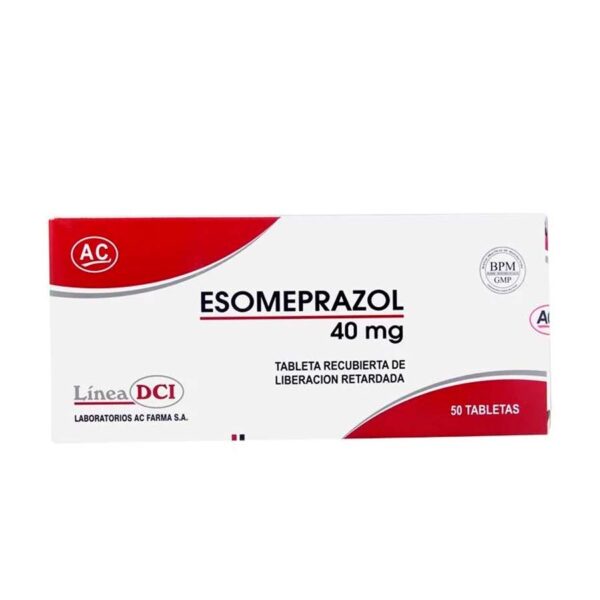 ESOMEPRAZOL 40MG   TABLETA  CAJA X 50 UNIDADES...venta x 1unidad