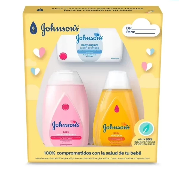 ESTUCHE JHONSON´S X 3 PIESAS (CREMA HIDRATANTE,SHAMPOO,JABÓN)...venta x 1unidad