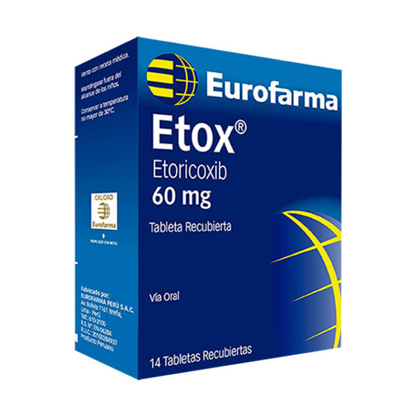 ETOX (ETORICOXIB 60 MG)..........................VENTA X UNA UNIDAD