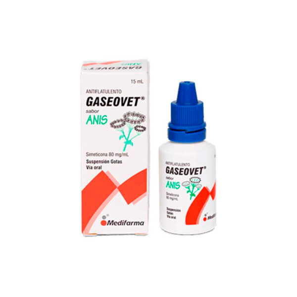 GASEOVET GOTAS SABOR ANIS( SIMETICONA 80 mg/ml)  15ml...venta x 1unidad