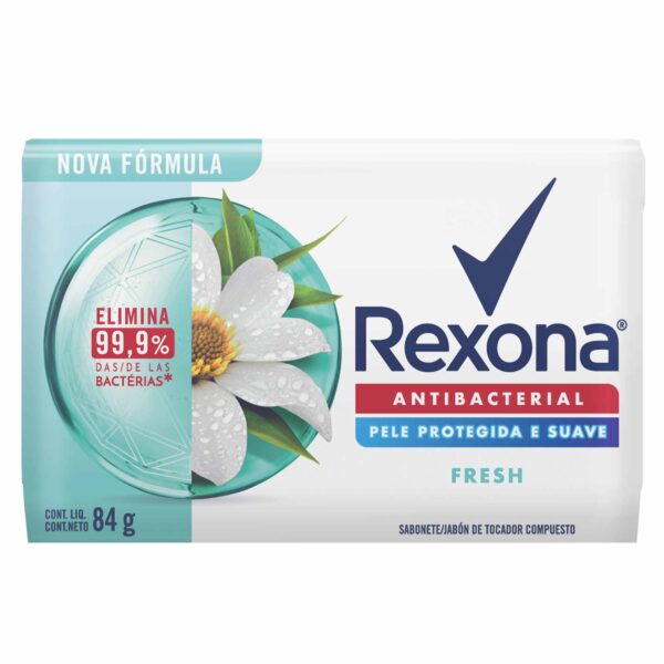 JABONCILLO REXONA ANTIBACTERIAL FRESH CONT.NETO 84 GR .......venta x una unidad