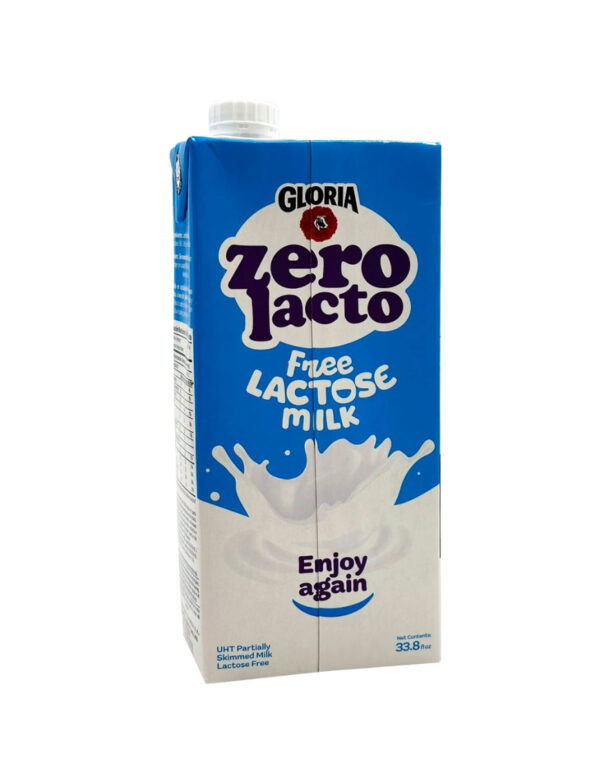 LECHE ZERO LACTO GLORIA 1L tetrapak  celeste .....ventax 1unidad