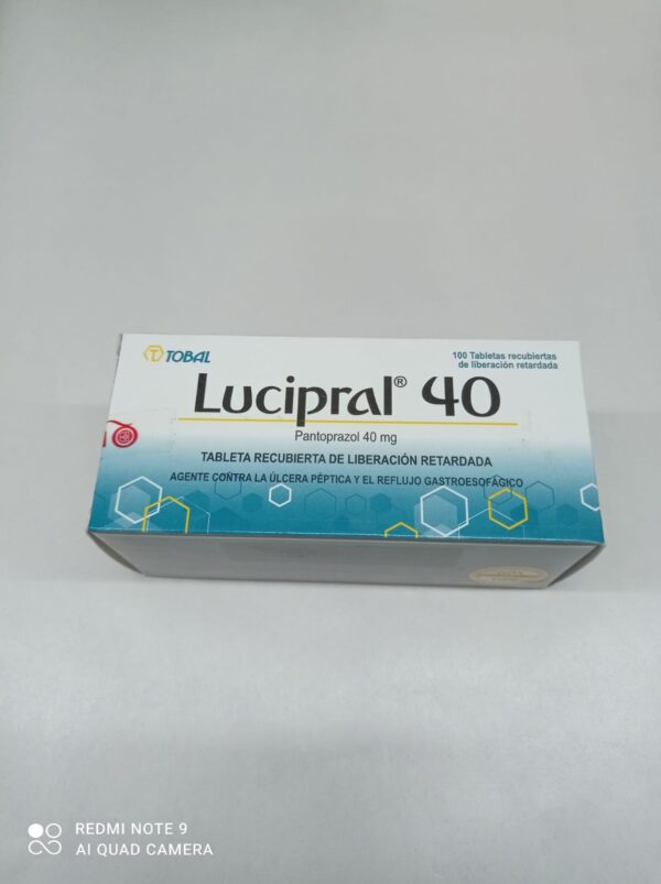 LUCIPRAL 40 ( PANTOPRAZOL 40MG) TABLETA RECUBIERTA...venta x 1unidad