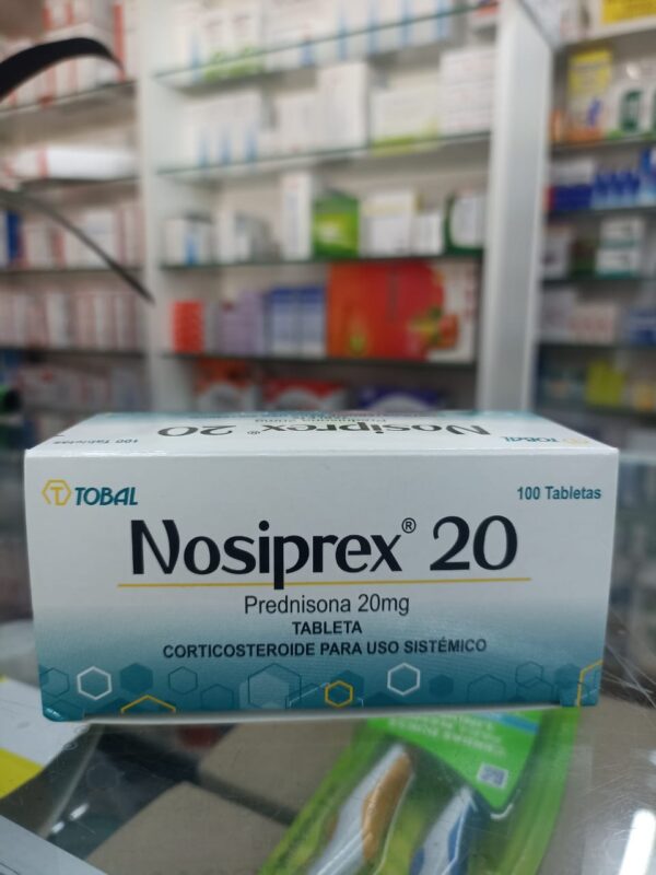 NOSIPREX 20 (PREDNISONA 20 MG)............................VENTA X UNA UNIDAD