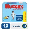 PAÑAL HUGGIES TRIPLE PROTECCIÓN COLOR CELESTE TALLA ( XG )...venta x 1unidad