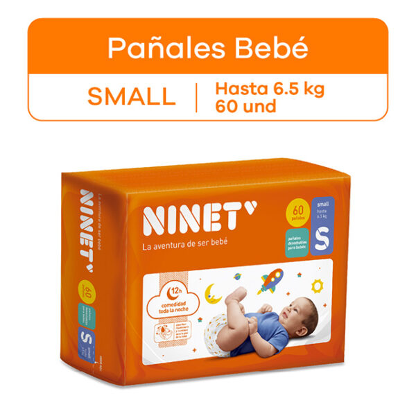 PAÑAL NINET TALLA S X 60 UNIDADES...venta x 1unidad