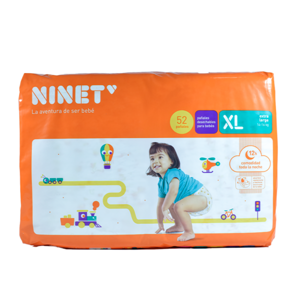 PAÑAL NINET TALLA XL X 52 UNIDADES,...venta x 1unidad