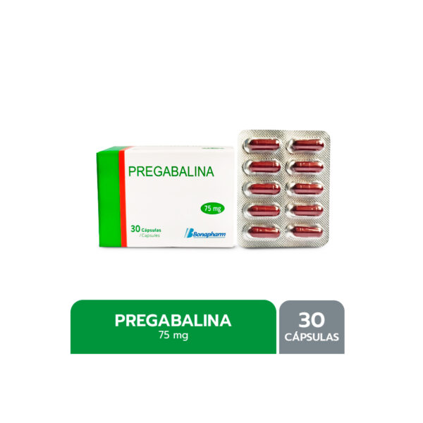 PREGABALINA 75 MG X 30 CAPSULAS...venta x 1unidad