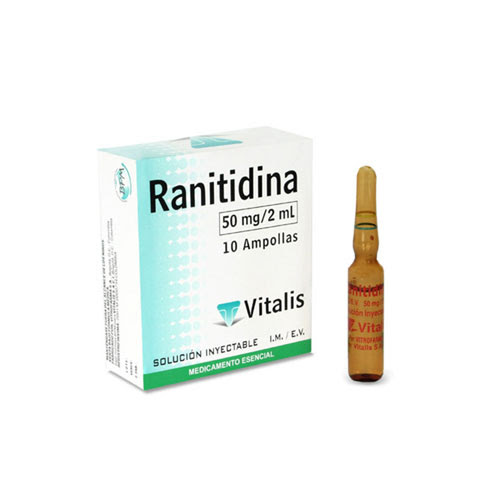 RANITIDINA SOLUCIÓN INYECTABLE CAJA X 10 AMPOLLAS...venta x 1unidad