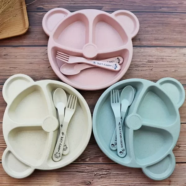 SET  DE PLATO CUCHARITA Y TENEDOR PARA NIÑOS