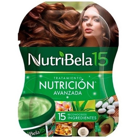 SHAMPOO EN SACHET NUTRIBELA 15 NUTRICIÓN AVANZADA 27ML...venta x 1unidad