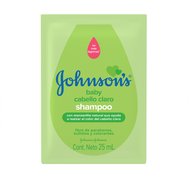 SHAMPOO JHONSON´S EN SACHET manzanilla 25ml ...venta x 1unidad