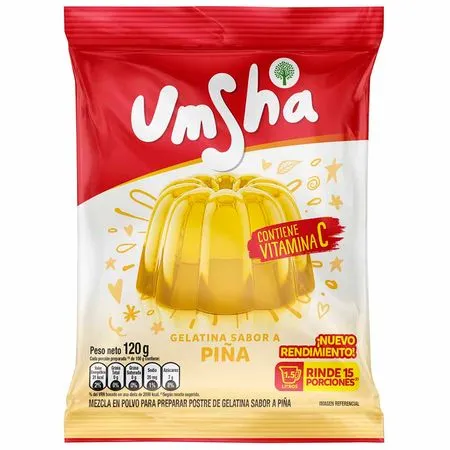 gelatina Umsha sabor fresa 120gr .... venta x 1 sobre