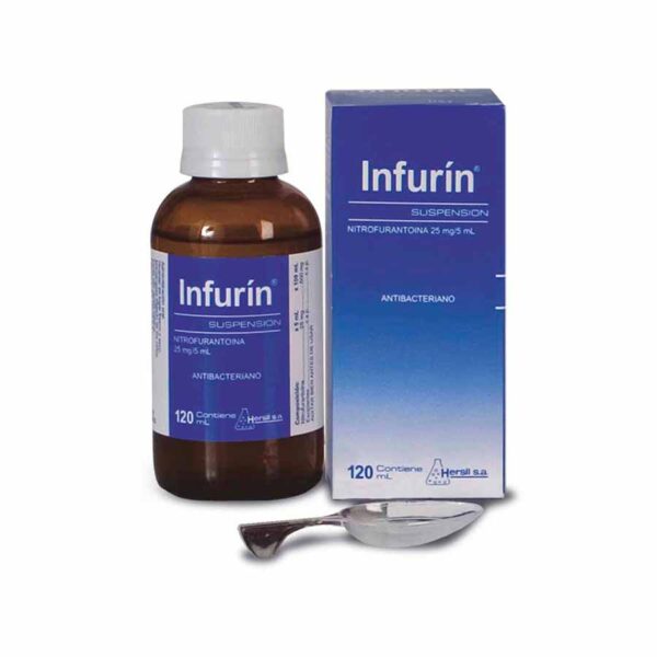 infurín (NITROFURANTOÍNA 25 MG/5ML)...............VENTA X UNA UNIDAD