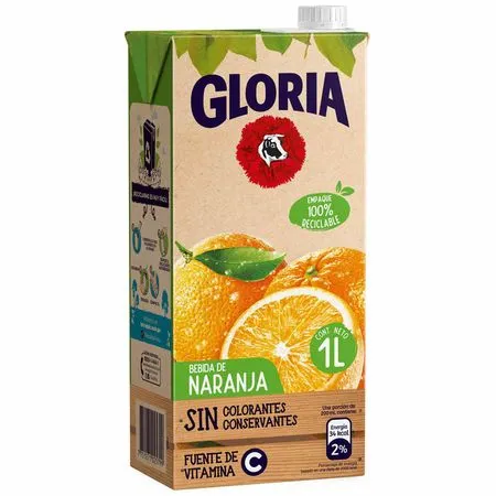 jugo de naranja  Gloria tetrapak 1L .... venta x 1 litro