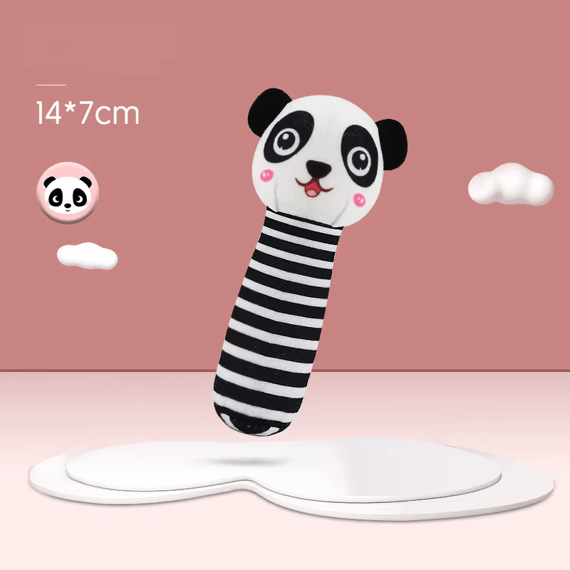 Sonajero Peluche Sensorial Negro , Juguete Para Bebé ... Venta X 1unidad: imagen 1