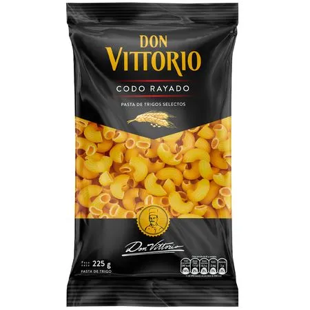 fideos CODO RAYADO DON VITTORIO .... venta x 1 unidad