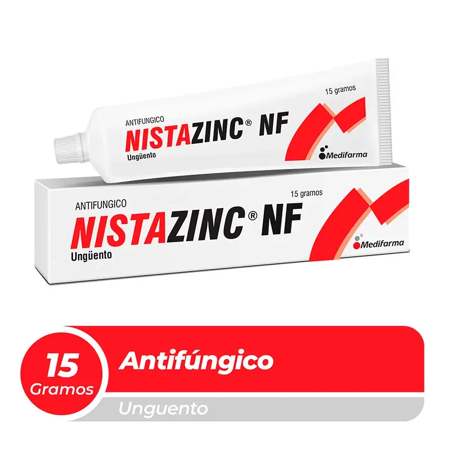 Nistazinc nf unguento cont.neto 15 gr (nistatina,oxido de zinc)..............venta x una unidad: imagen 1