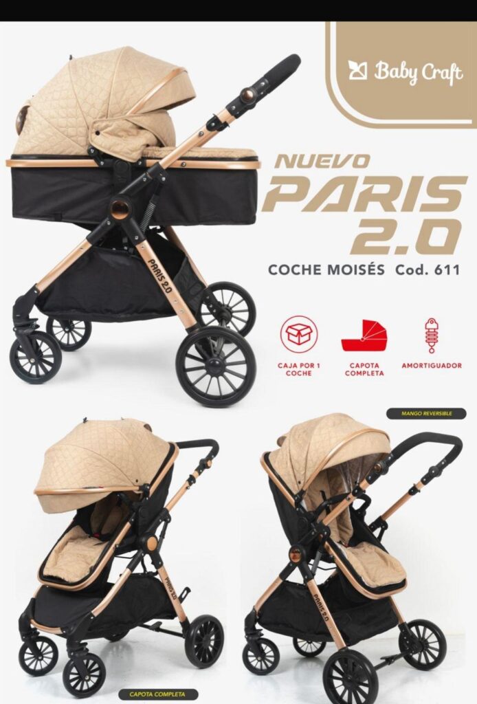 Coche moises Paris 2.0 ( beige ) .... venta x una unidad