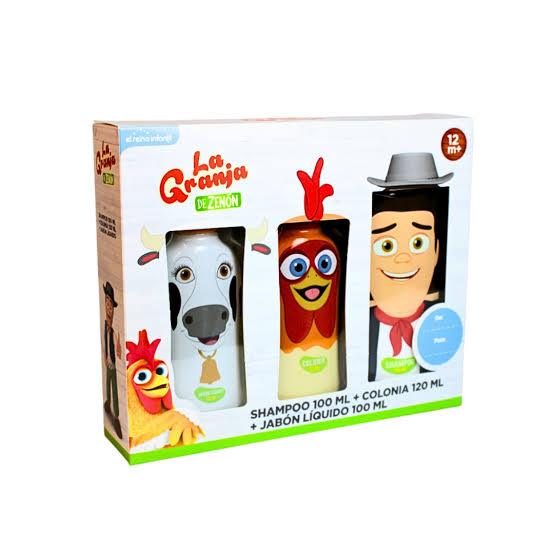 Estuche la granja :jabón,esponja de baño,shampoo,colonia......venta x una unidad