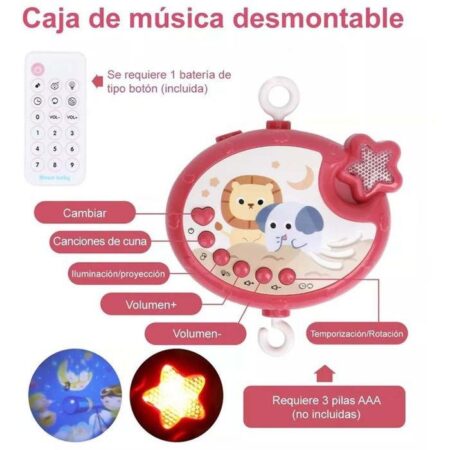 Movil proyector leon elefante.......venta x una unidad: imagen 2