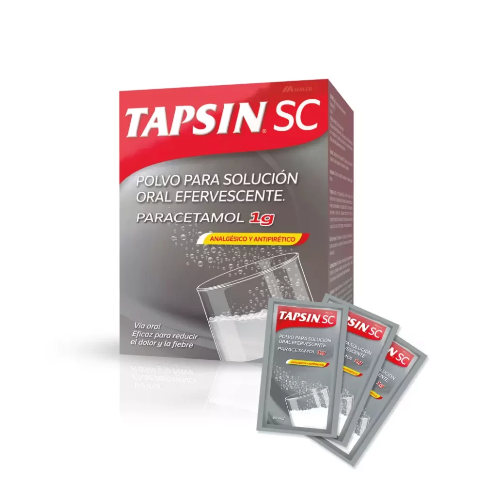 Tapsin polvo efervecente (paracetamol 1 gr)....venta x una unidad
