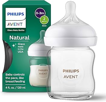Biberon de vidrio philips avent 4 onzas (0-meses).................venta x una unidad