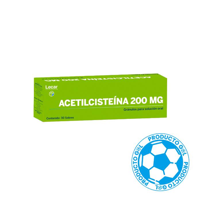 Acetilcisteína 200 mg, granulos para solucion oral..................venta x una unidad: imagen 1